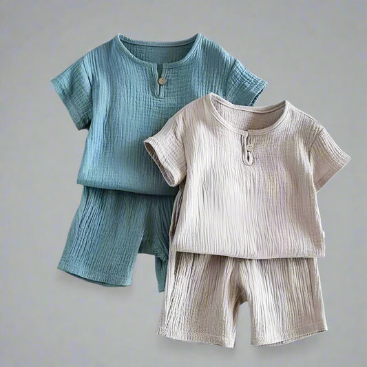 Boy And Girl Baby Short-sleeved Summer Suit